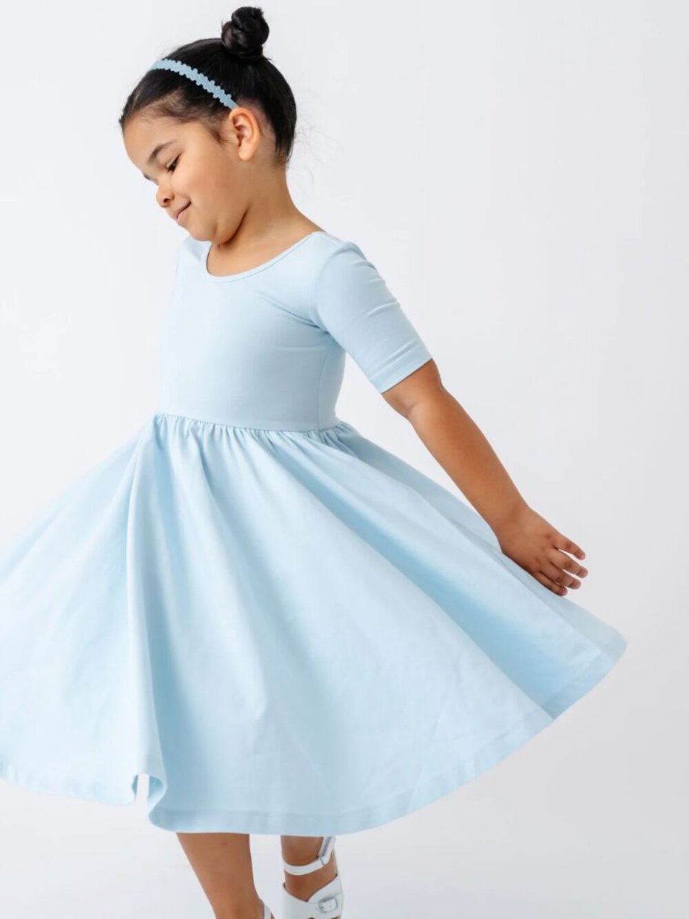 Alice and Ames Short Sleeve Ballet Dress 2T Cloud - Powder Blue Limited Edition